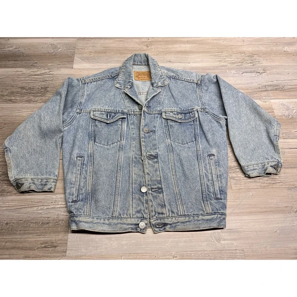 Gap Kids Denim Trucker Jacket Best Basics Youth‎ L Light Stonewash Button Up